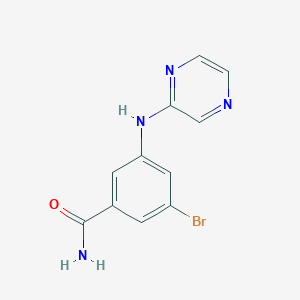 3-Bromo-5-(pyrazin-2-ylamino)-benzamide