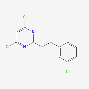molecular formula C12H9Cl3N2 B8317840 2-(3-Chlorophenethyl)-4,6-dichloropyrimidine CAS No. 321329-30-0