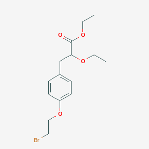 molecular formula C15H21BrO4 B8317855 Ethyl 2-ethoxy-3-[4-(2-bromoethoxy)-phenyl]propanoate 