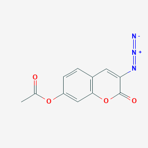 molecular formula C11H7N3O4 B8317864 acetic acid 3-azido-2-oxo-2H-chromen-7-yl ester 