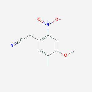 molecular formula C10H10N2O3 B8317876 (4-Methoxy-5-methyl-2-nitrophenyl)acetonitrile 