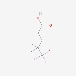 molecular formula C7H9F3O2 B8317979 3-(1-(Trifluoromethyl)cyclopropyl)propanoic acid 