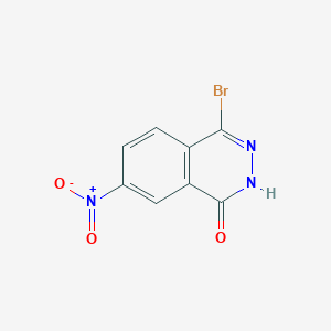 molecular formula C8H4BrN3O3 B8318036 7-Nitro-4-bromo-2H-phthalazin-1-one 