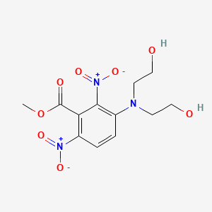 molecular formula C12H15N3O8 B8318189 Methyl 3-[bis(2-hydroxyethyl)amino]-2,6-dinitrobenzoate 
