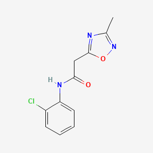 molecular formula C11H10ClN3O2 B8318222 N-(2-chloro-phenyl)-3-methyl-1,2,4-oxadiazol-5-yl-acetamide 