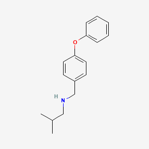 molecular formula C17H21NO B8318242 N-i-Butyl-N-(4-phenoxybenzyl)amine 