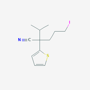 4-Cyano-4-(2-thienyl)-5-methylhexyl iodide