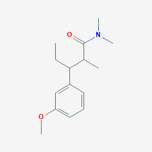 molecular formula C15H23NO2 B8318361 Benzenepropanamide, beta-ethyl-3-methoxy-N,N,alpha-trimethyl- 