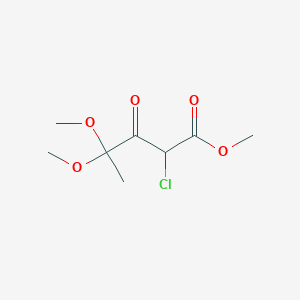 molecular formula C8H13ClO5 B8318460 Methyl 2-chloro-4,4-dimethoxy-3-oxopentanoate 