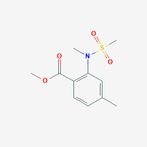 molecular formula C11H15NO4S B8318544 methyl 4-methyl-2-(N-methyl-N-methylsulphonylamino)benzoate 