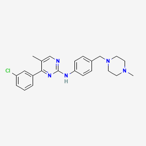 4-(3-chlorophenyl)-5-methyl-N-(4-((4-methylpiperazin-1-yl)methyl)phenyl)pyrimidin-2-amine