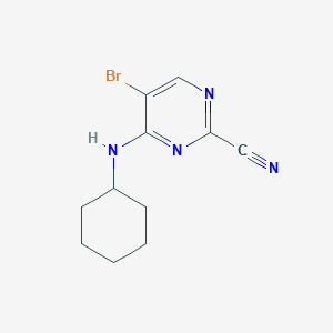 5-Bromo-4-cyclohexylamino-pyrimidine-2-carbonitrile