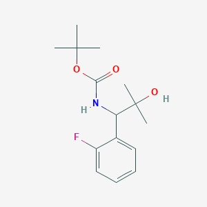 Tert-butyl (1-(2-fluorophenyl)-2-hydroxy-2-methylpropyl)carbamate