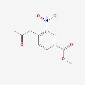 molecular formula C11H11NO5 B8318989 Methyl 4-(2-oxopropyl)-3-nitrobenzoate 