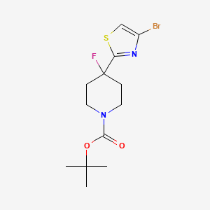 Tert-butyl 4-(4-bromo-1,3-thiazol-2-yl)-4-fluoropiperidine-1-carboxylate