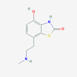molecular formula C10H12N2O2S B008319 7-[2-(Methylamino)ethyl]-1,3-benzothiazole-2,4-diol CAS No. 108773-18-8