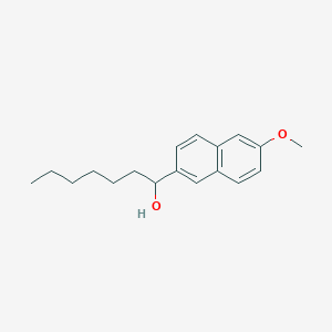 molecular formula C18H24O2 B8319010 1-(6-Methoxy-2-naphthyl)heptan-1-ol 