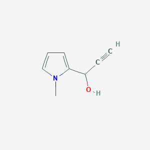 molecular formula C8H9NO B8319046 3-Hydroxy-3-(1-methyl-pyrrol-2-yl)-1-propyne CAS No. 276884-38-9