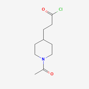 molecular formula C10H16ClNO2 B8319059 3-(1-Acetyl-4-piperidinyl)propionyl chloride 