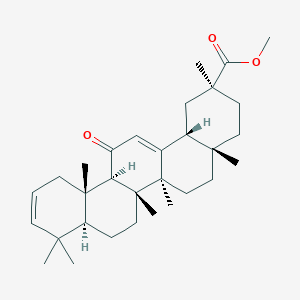 molecular formula C31H46O3 B083191 Methyl (2S,4aS,6aR,6aS,6bR,8aS,12aS,14bR)-2,4a,6a,6b,9,9,12a-heptamethyl-13-oxo-3,4,5,6,6a,7,8,8a,12,14b-decahydro-1H-picene-2-carboxylate CAS No. 10301-75-4