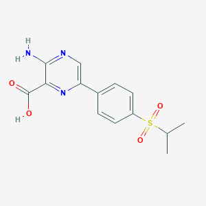 3-Amino-6-(4-isopropylsulfonylphenyl)pyrazine-2-carboxylic acid