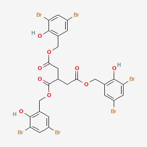 molecular formula C27H20Br6O9 B8319306 Tris(3,5-dibromosalicyl)-tricarballvlate 