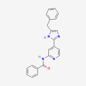 molecular formula C22H18N4O B8319312 N-(4-(4-benzyl-1H-imidazol-2-yl)pyridin-2-yl)benzamide 