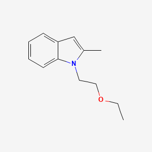 molecular formula C13H17NO B8319341 1-(2-Ethoxyethyl) 2-methylindole 