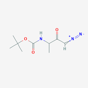 molecular formula C9H15N3O3 B8319385 tert-butyl N-(4-diazo-3-oxobutan-2-yl)carbamate 