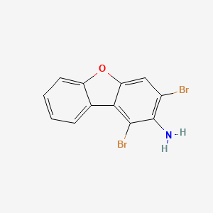 molecular formula C12H7Br2NO B8319407 2-Amino-1,3-dibromodibenzofuran 