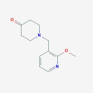 molecular formula C12H16N2O2 B8319412 1-[(2-Methoxy-3-pyridyl)methyl]-4-piperidone 