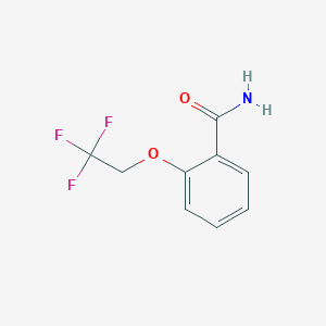 molecular formula C9H8F3NO2 B8319420 2,2,2-Trifluoroethoxybenzamide 