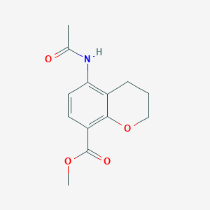 molecular formula C13H15NO4 B8319424 methyl 5-(acetylamino)-3,4-dihydro-2H-chromene-8-carboxylate CAS No. 132976-76-2