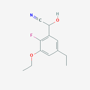 2-(3-Ethoxy-5-ethyl-2-fluorophenyl)-2-hydroxyacetonitrile
