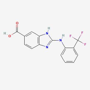 molecular formula C15H10F3N3O2 B8319477 2-(2-trifluoromethylphenylamino)-1H-benzoimidazole-5-carboxylic acid 
