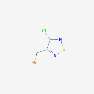 molecular formula C3H2BrClN2S B8319482 3-(Bromomethyl)-4-chloro-1,2,5-thiadiazole 