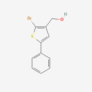 molecular formula C11H9BrOS B8319514 (2-Bromo-5-phenylthiophen-3-yl)methanol 