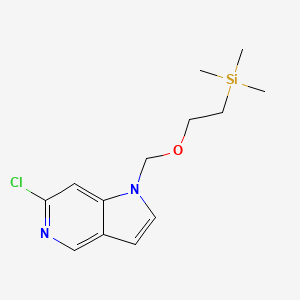 molecular formula C13H19ClN2OSi B8319515 6-chloro-1-((2-(trimethylsilyl)ethoxy)methyl)-1H-pyrrolo[3,2-c]pyridine 