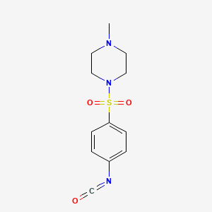 molecular formula C12H15N3O3S B8319547 4-[(4-Methylpiperazin-1-yl)sulfonyl]phenyl isocyanate 
