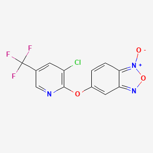 molecular formula C12H5ClF3N3O3 B8319589 5-(3-chloro-5-trifluoromethyl-2-pyridyloxy)benzo-2,1,3-oxadiazole N-oxide 