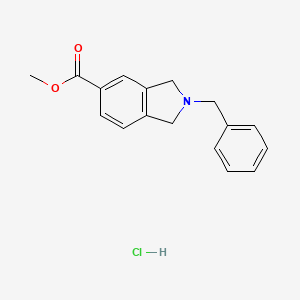 molecular formula C17H18ClNO2 B8319603 Methyl 2-benzylisoindoline-5-carboxylate hydrochloride 