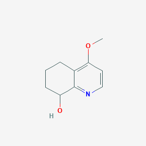 molecular formula C10H13NO2 B8319608 8-Hydroxy-4-methoxy-5,6,7,8-tetrahydroquinoline 