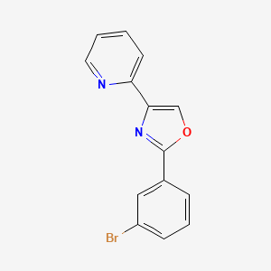 2-[3-Bromophenyl]-4-[pyridin-2-yl]-1,3-oxazole