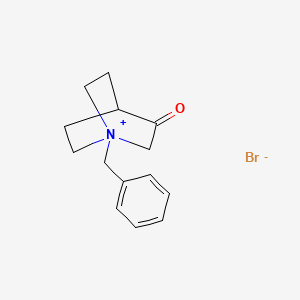 molecular formula C14H18NO+ B8319716 1-Benzyl-3-oxoquinuclidinium bromide CAS No. 10315-08-9