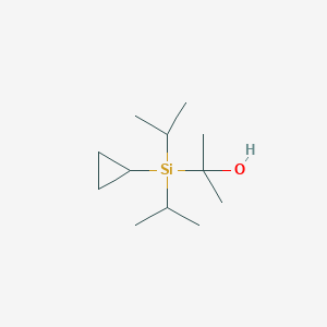 molecular formula C12H26OSi B8319767 Cyclopropyl(1-hydroxy-1-methylethyl)(diisopropyl)silane 