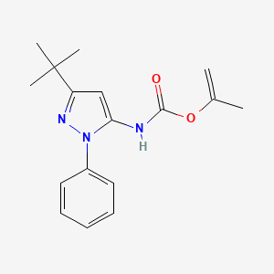 molecular formula C17H21N3O2 B8319903 prop-1-en-2-yl 3-t-butyl-1-phenyl-1H-pyrazol-5-ylcarbamate 