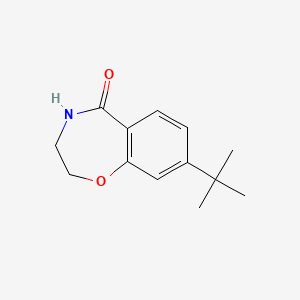 molecular formula C13H17NO2 B8320019 8-tert-Butyl-3,4-dihydro-2H-benzo[f][1,4]oxazepin-5-one 