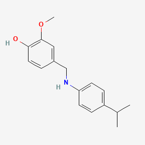 molecular formula C17H21NO2 B8320205 (4-Hydroxy-3-methoxyphenylmethyl)(4-isopropylphenyl)amine 