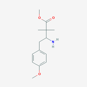 molecular formula C14H21NO3 B8320391 METHYL 3-AMINO-2,2-DIMETHYL-4-(P-METHOXYPHENYL)-BUTYRATE 