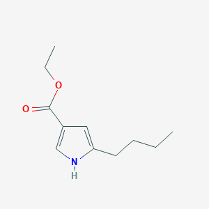 molecular formula C11H17NO2 B8320471 Ethyl 5-butyl-1H-pyrrole-3-carboxylate 
